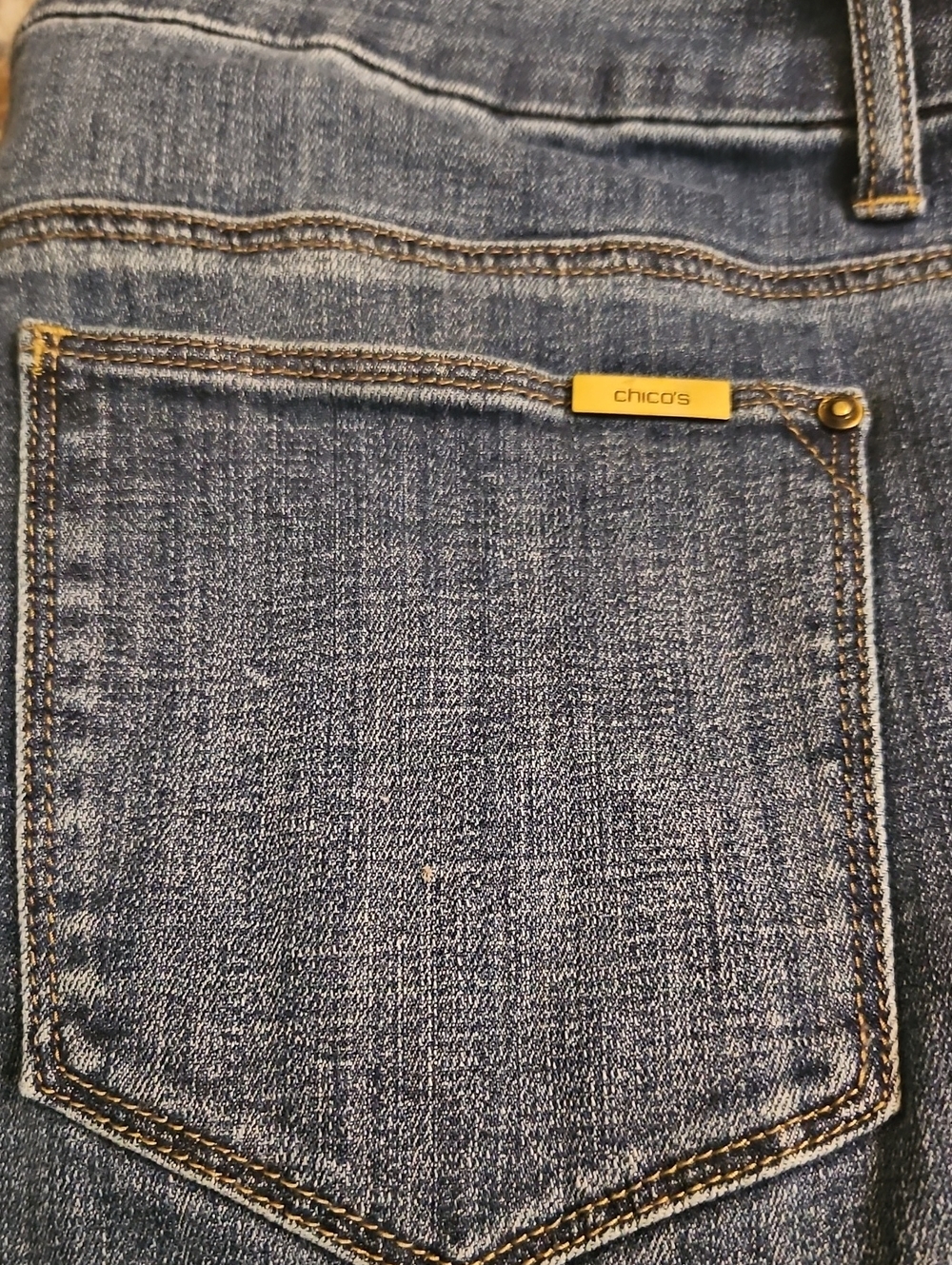 Chico's So Slimming Girlfriend Jeans Size 2 (US 12) Embroidered Boho Ankle - Picture 6 of 13